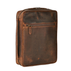 Distressed Brown Leather Bible Cover with Zipper - Protective Bible Case Leather Village