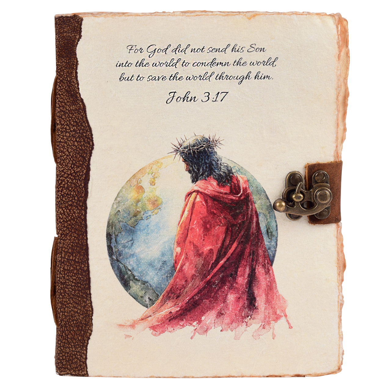 John 3:17 Leather Journal