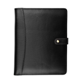 Leather Village carbon black professional meeting padfolio