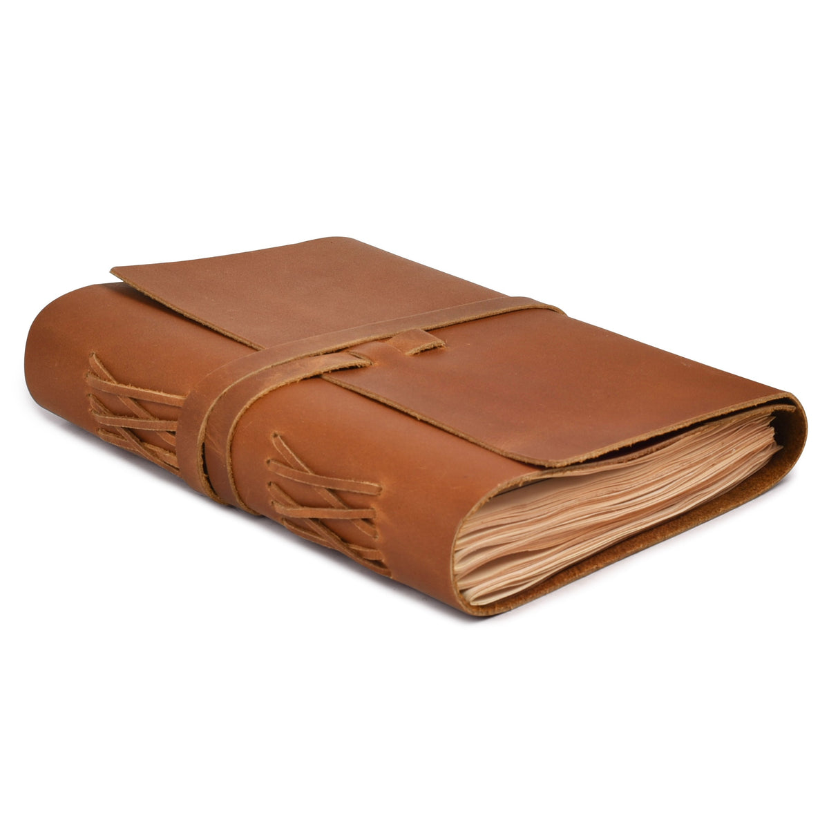 Leather Bound Journal - Vintage Lined Paper - 260 Antique Pages