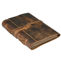 Leather Journal Kraft Lined Paper-Distressed Brown Leather Village