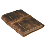 Leather Journal Kraft Lined Paper-Distressed Brown Leather Village