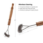 Stainless Steel Three Sided Grill Brush – BBQ Grill Cleaner for Outdoor Grills Dhampooh