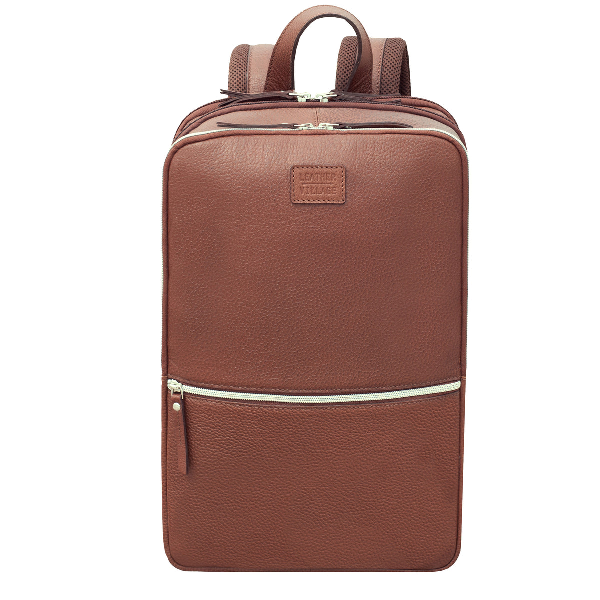LEATHER VILLAGE Leather Backpack for Men & Women– 16.1" Handmade Vintage Daypack Laptop Bag for Work, Travel, Office & School