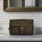 Hanging Toiletry Bag for Travel - Mud Brown