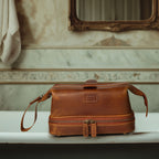 Tan Leather Dopp Kit – Travel Toiletry Bag