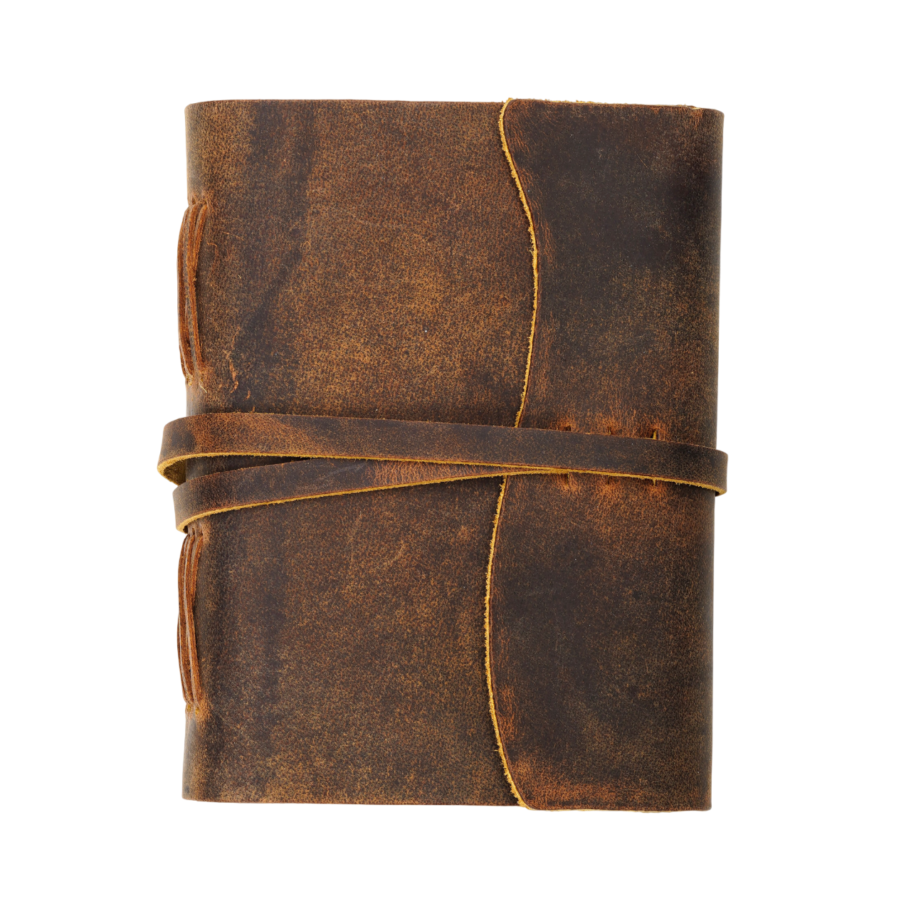 Vintage Paper Leather Notebook- Distressed Brown