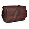 Vintage Handmade Leather Satchel Bag- 15.5 Inch Laptop Messenger Bag, Briefcase Shoulder Bag for Men & Women