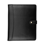 Leather Village carbon black leather padfolio organizer folder