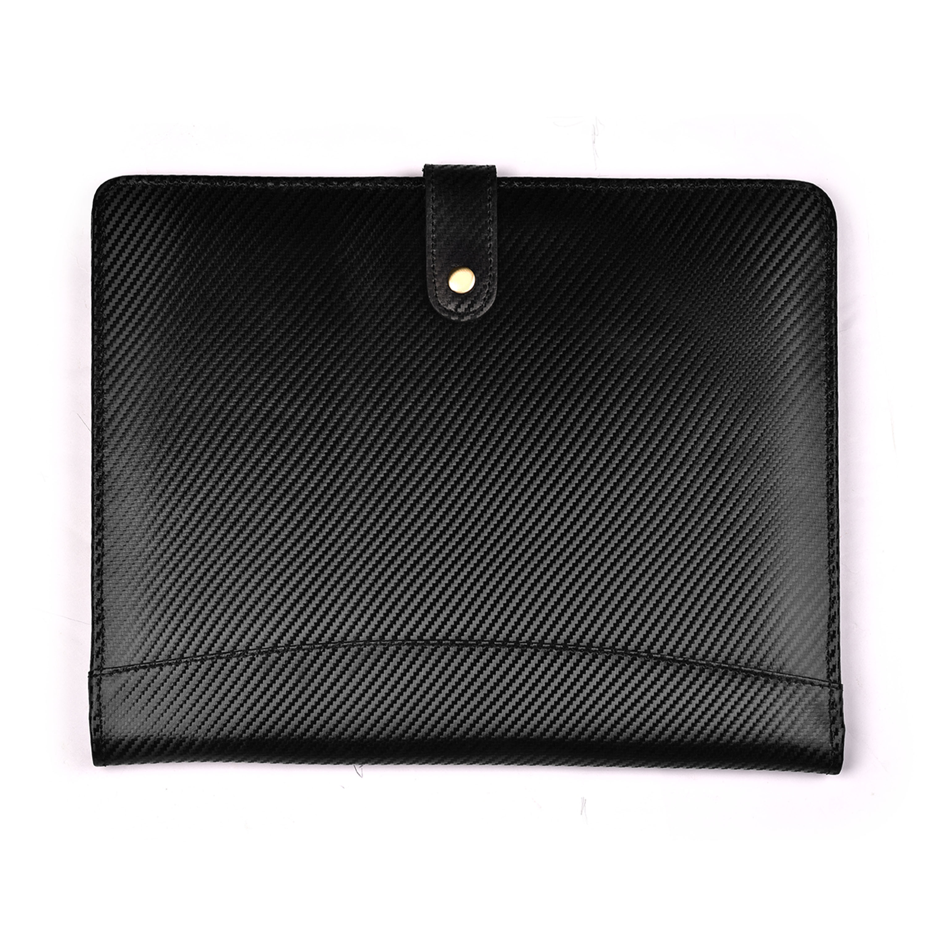 Portfolio Professional Organizer – Carbon Leather Padfolio Resume Folder for A4 Letter Pad with Pen Holder, Business Card Slots & Writing Pad – Ideal for Men & Women