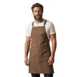 Canvas Cross-Back Work Apron for Men - Brown