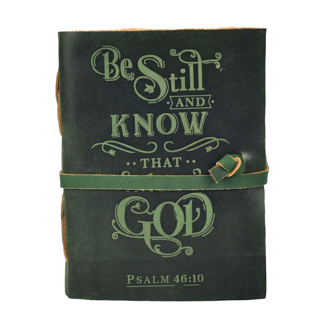 Prayer Journal Psalm 46:10 Embossed Journal Leather Bound Bible Study Journal - 200 Pages Handmade Cotton Deckle Edge Paper for Drawing, Writing & Sketching