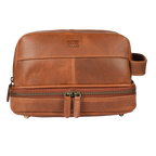 Premium Leather Village shaving kit bag for travel and grooming essentials
