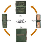 Leather Village aqua handcrafted leather bible journal