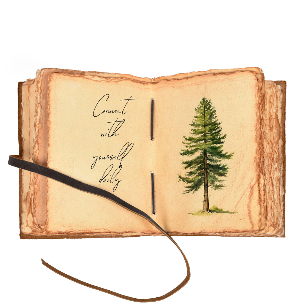 Bible Journal- Distressed Brown Leather Village