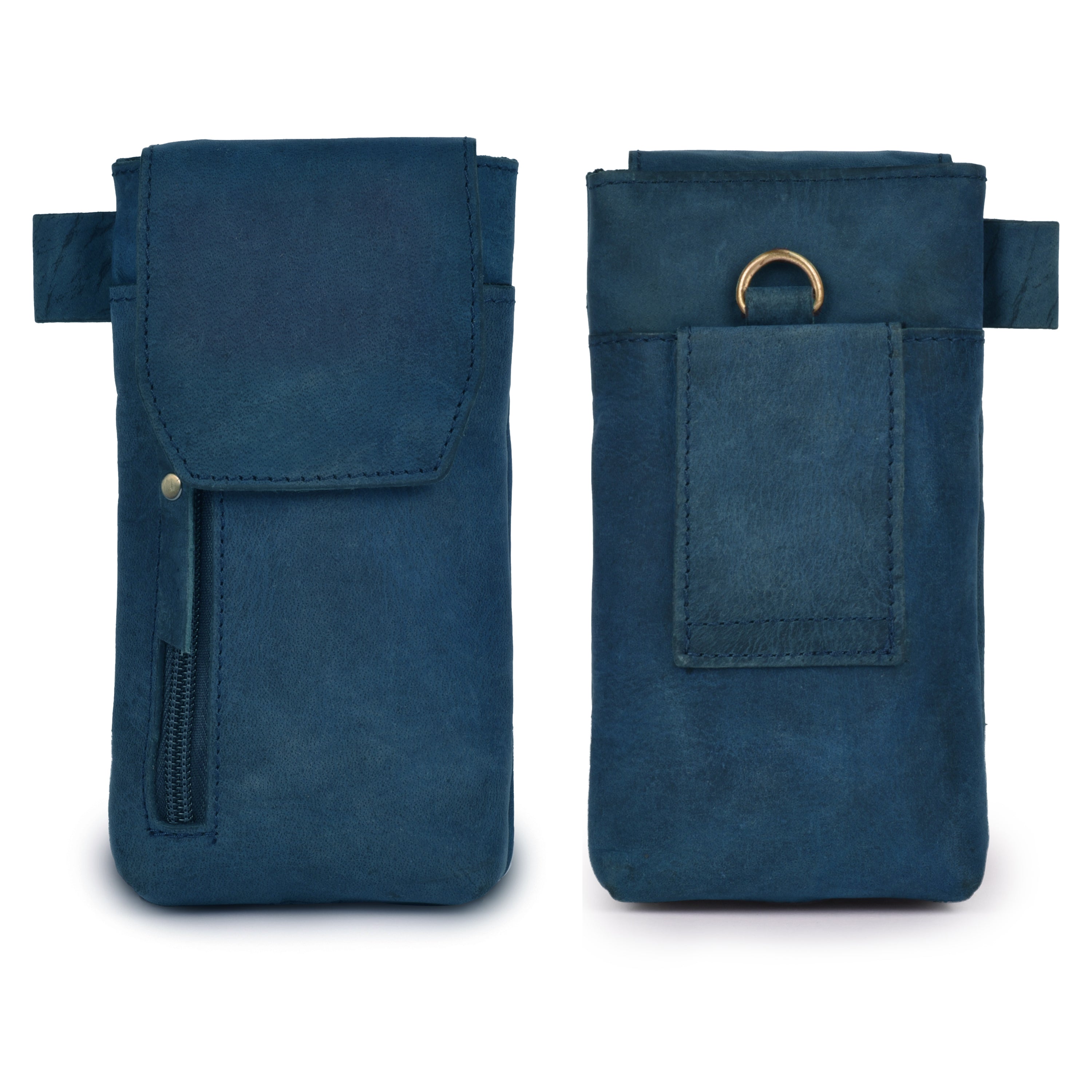 Leather Village Genuine Leather Phone Holster Pouch with Belt Clip, Magnetic Closure, ID Card Holder - Universal Case for iPhone, Samsung Galaxy, Google Pixel