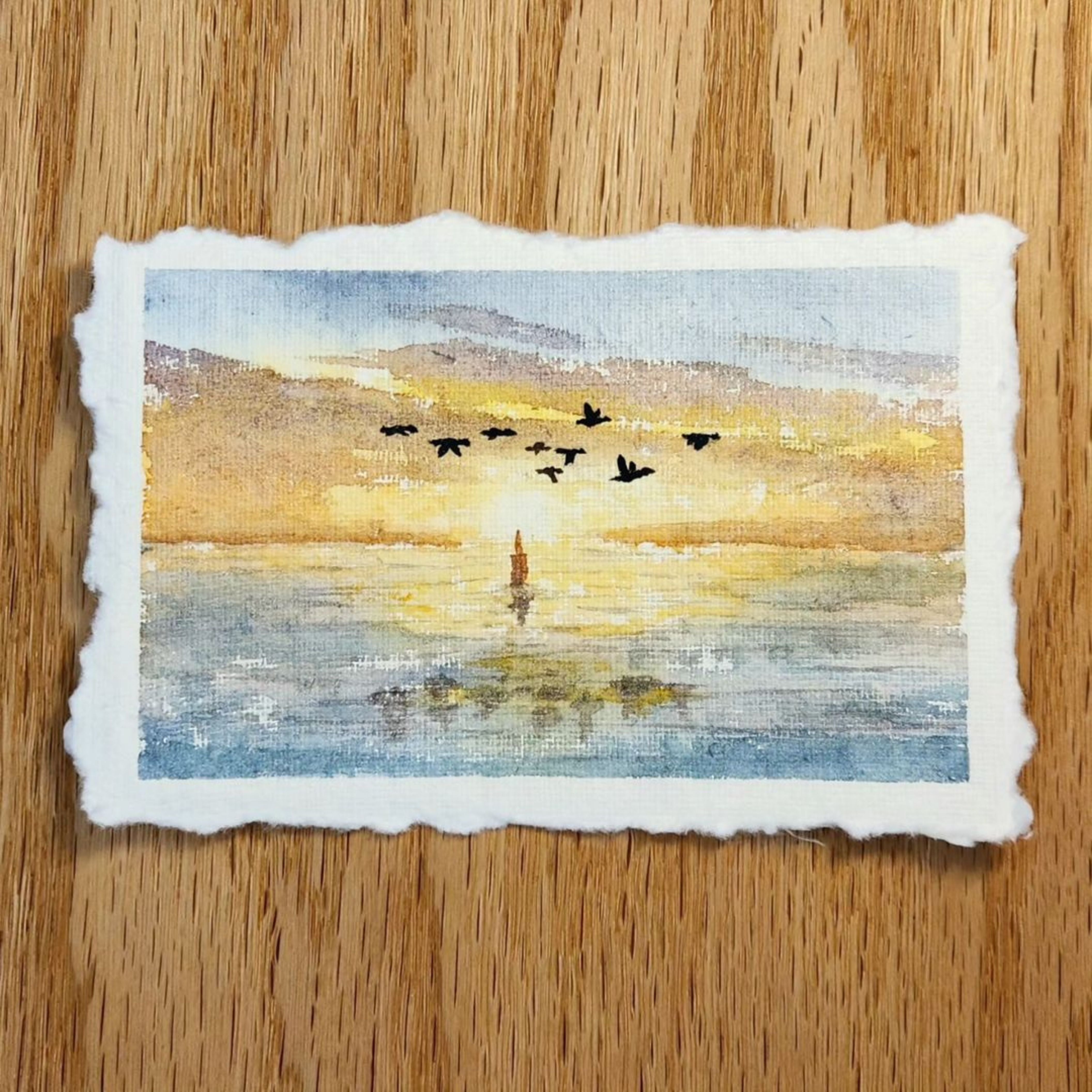 140 lb/300 GSM Watercolor Paper- 25 Sheets Deckle Edge Handmade Paper, Rough/unpressed/Textured, Off White, Cotton Paper