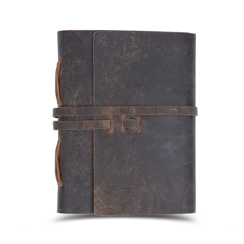 Vintage Leather Journal - Lined Paper Notebook