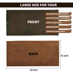 Full Grain Buff Leather Sheet - Dark Brown, 2mm Thick - Premium Craft Leather for Tooling, Upholstery, Workshops, and DIY Projects Leather Village