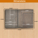 Leather Village black compact leather travel document holder