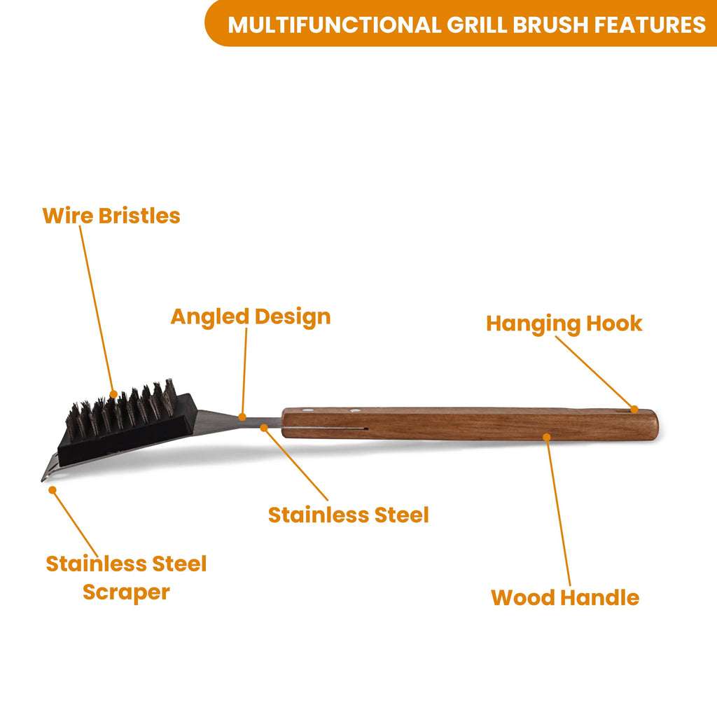 Grill Brush and Scraper for Barbecue Dhampooh