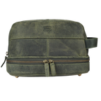 Leather Village Genuine Olive Leather Dopp Kit for Men’s Grooming and Daily Travel