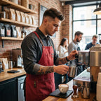 Canvas Cross-Back Work Apron for Men - Red