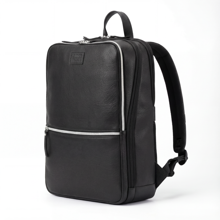 LEATHER VILLAGE Leather Backpack for Men & Women– 16.1" Handmade Vintage Daypack Laptop Bag for Work, Travel, Office & School
