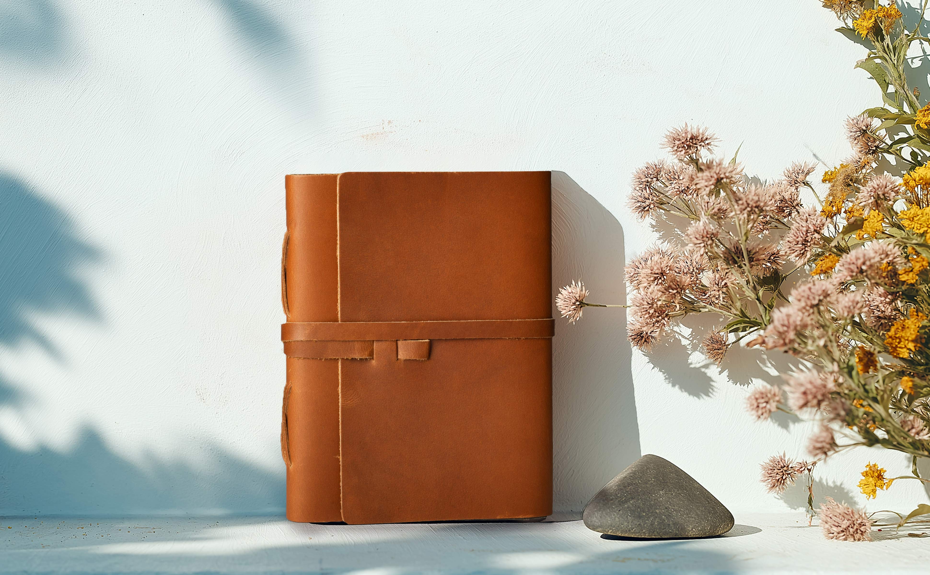 Leather Bound Journal - Vintage Lined Paper - 260 Antique Pages