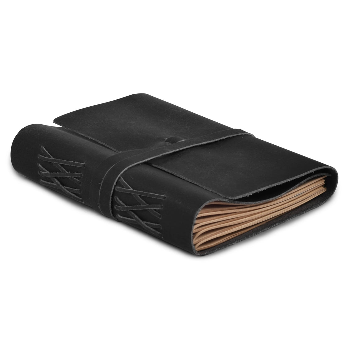 Leather Journal Writing Notebook - Lined Paper 300 Kraft Pages, Rustic Brown - Handmade Genuine Leather Bound Daily Notepad for Men &amp; Women</p>