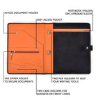 Leather Village carbon fiber leather interview padfolio case