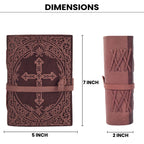Vintage red leather Holy Bible with handcrafted finish
