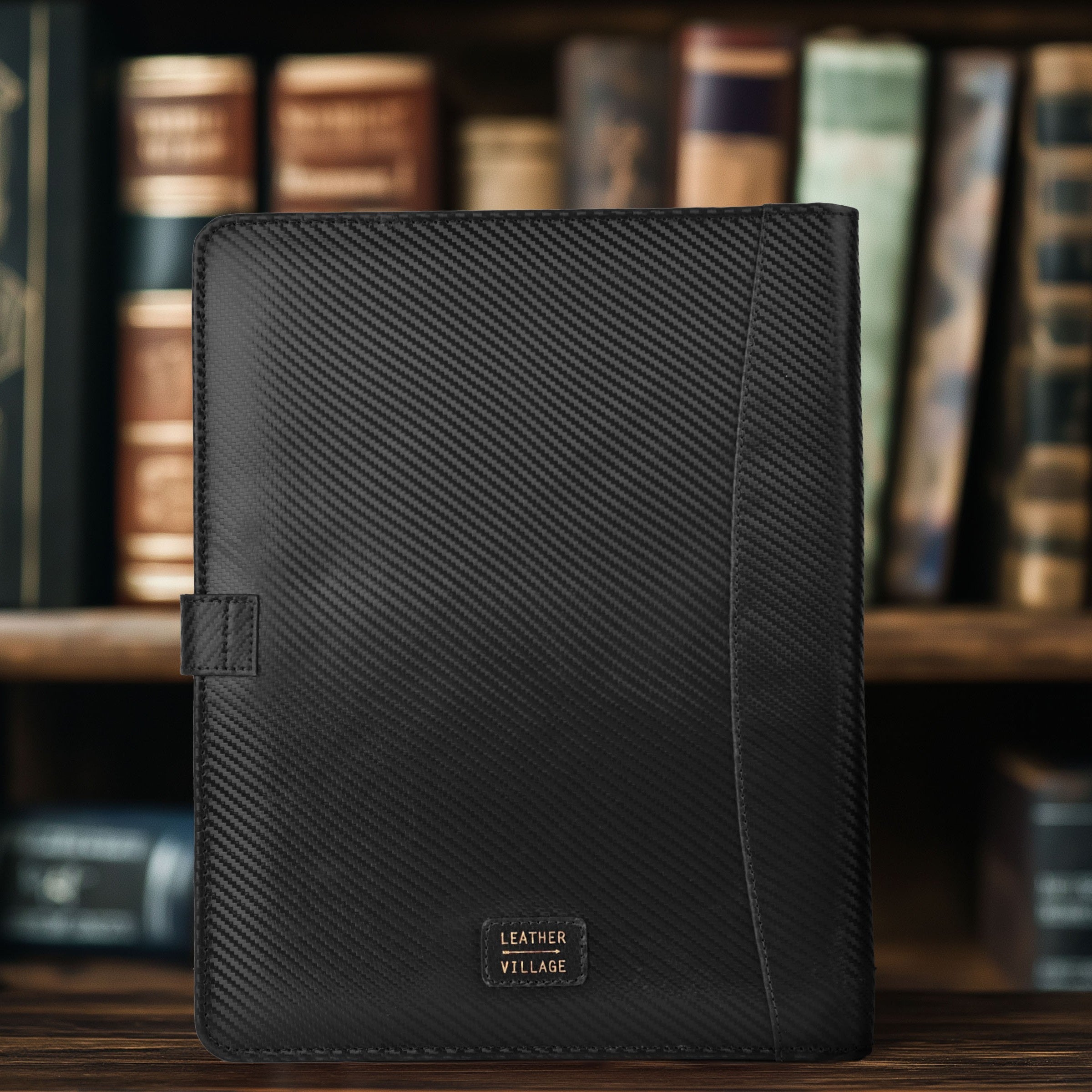 Leather Village carbon fiber leather resume document holder