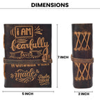 Leather Bound Handmade Christian Bible Journal - Brown