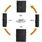 Leather Bound Journal With Antique Key- Black Leather Village