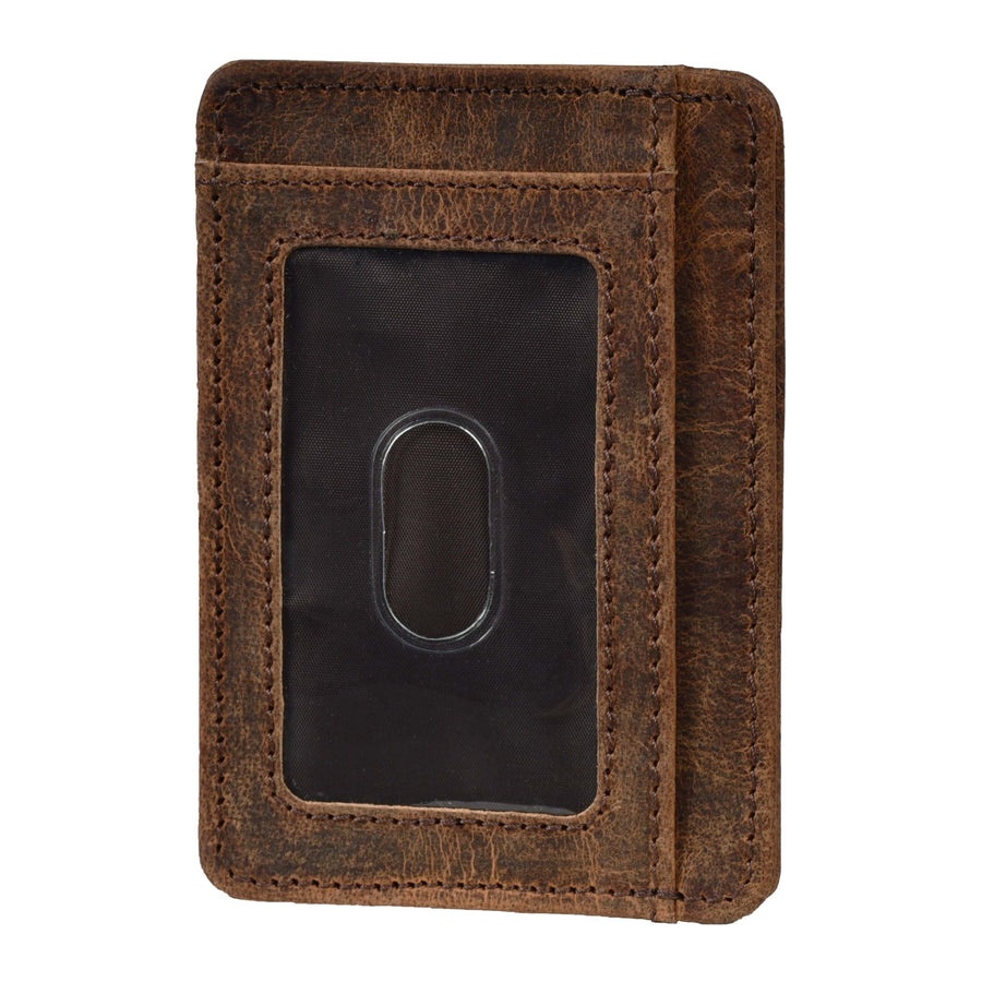 Leather Slim Wallet RFID Blocking Front Pocket Minimalist Credit Card Holder