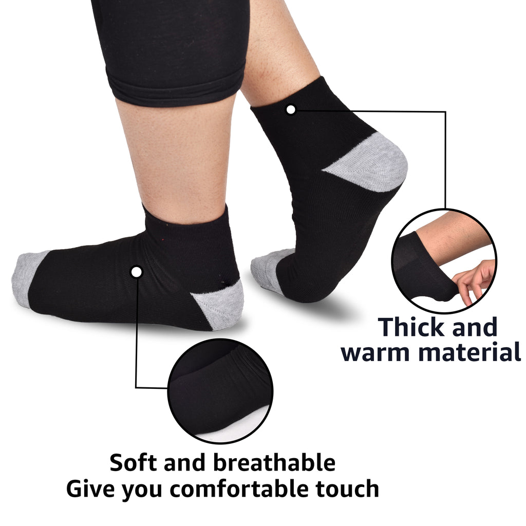 Ankle Length Anti-Slip Casual Socks for Men & Women- Stylish Comfort Fit Moisture Control- Perfect for Everyday Wear Pack of 6
