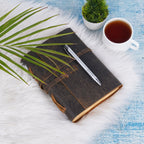 Vintage Leather Journal - Lined Paper Notebook