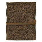 Leather Village floral design leather journal notebook book