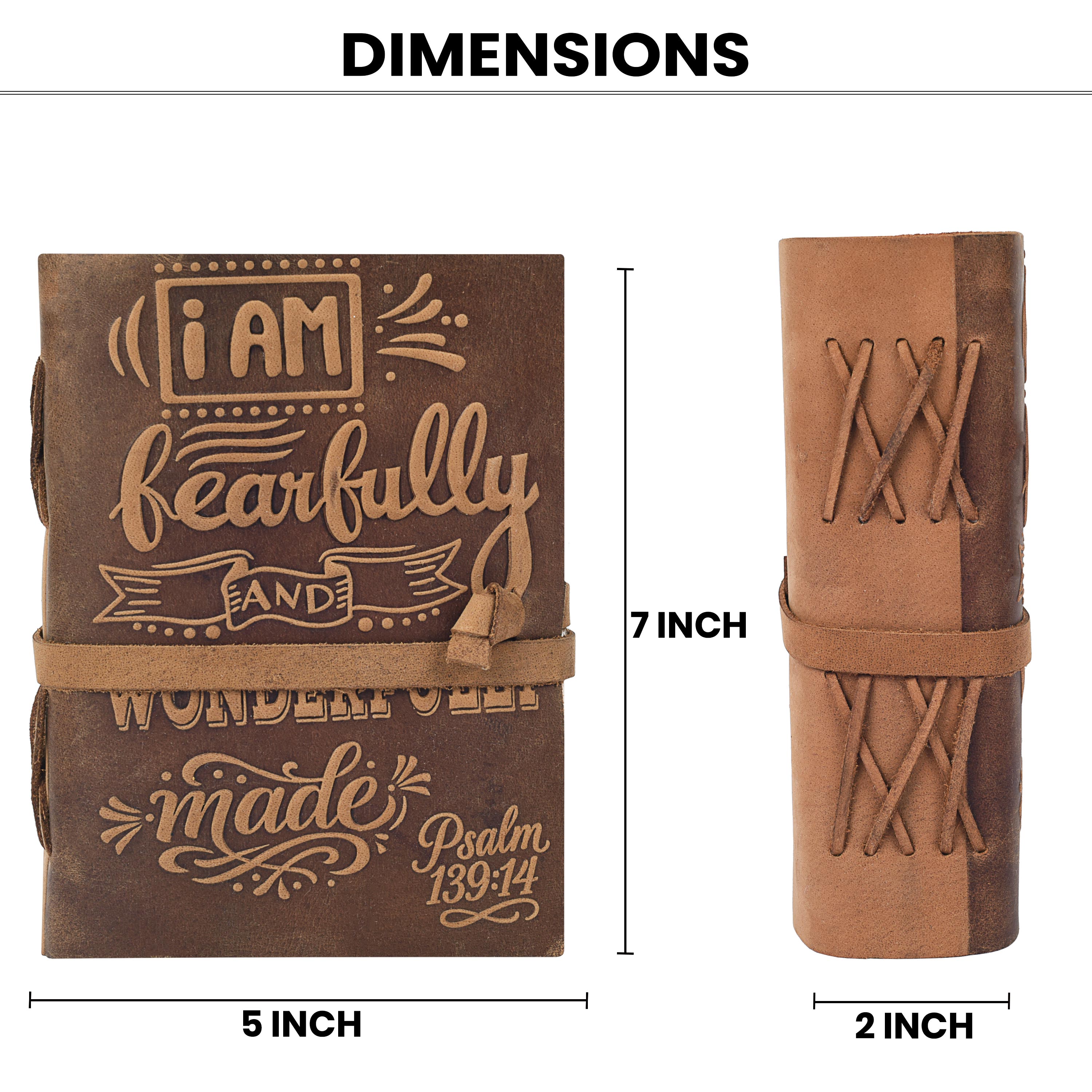 Leather Bound Handmade Christian Bible Journal - Crust