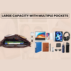 Handmade Vintage Leather Messenger Bag - Red