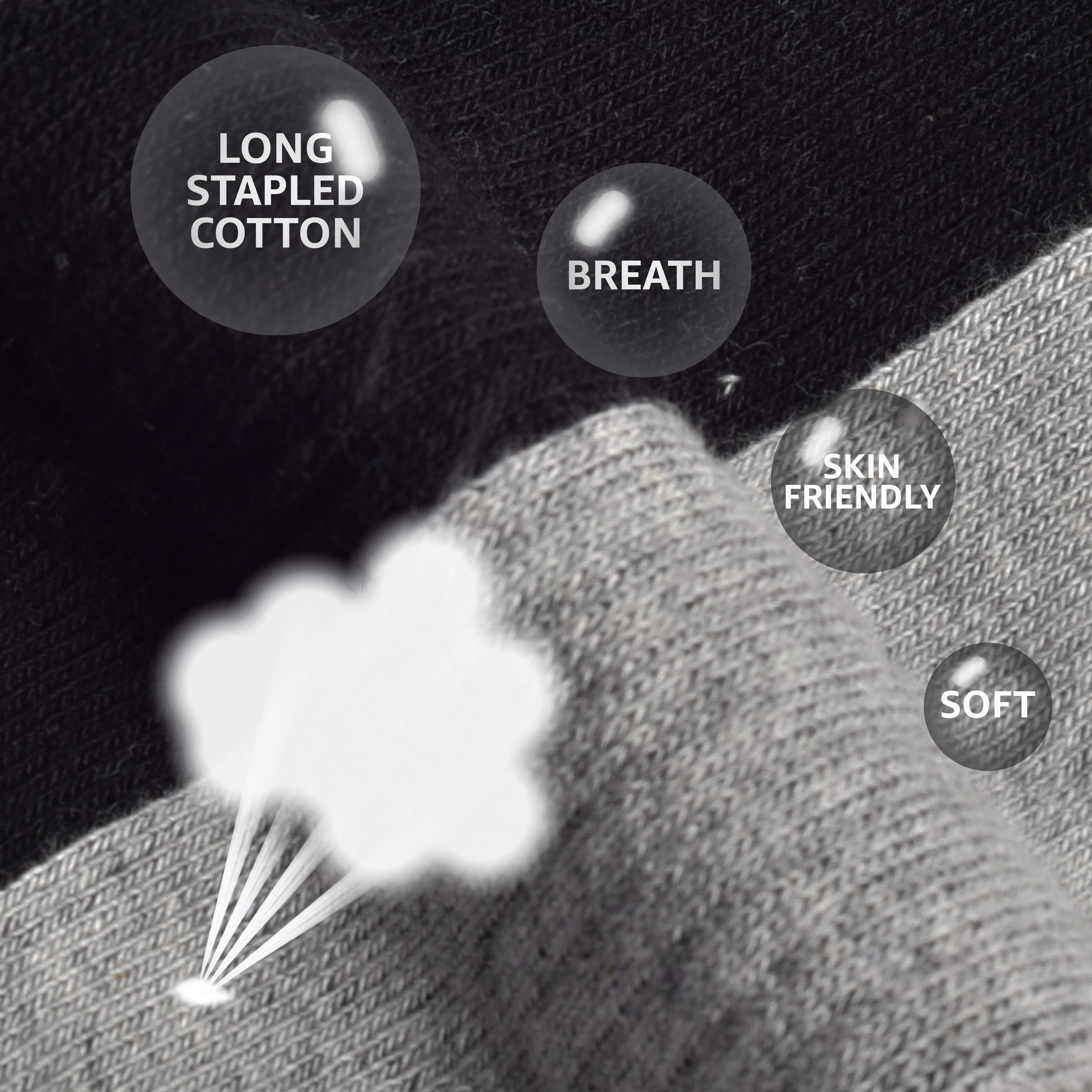 Athletic Socks - Pair of 6 - Black