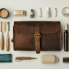 Hanging Toiletry Bag for Travel - Brown