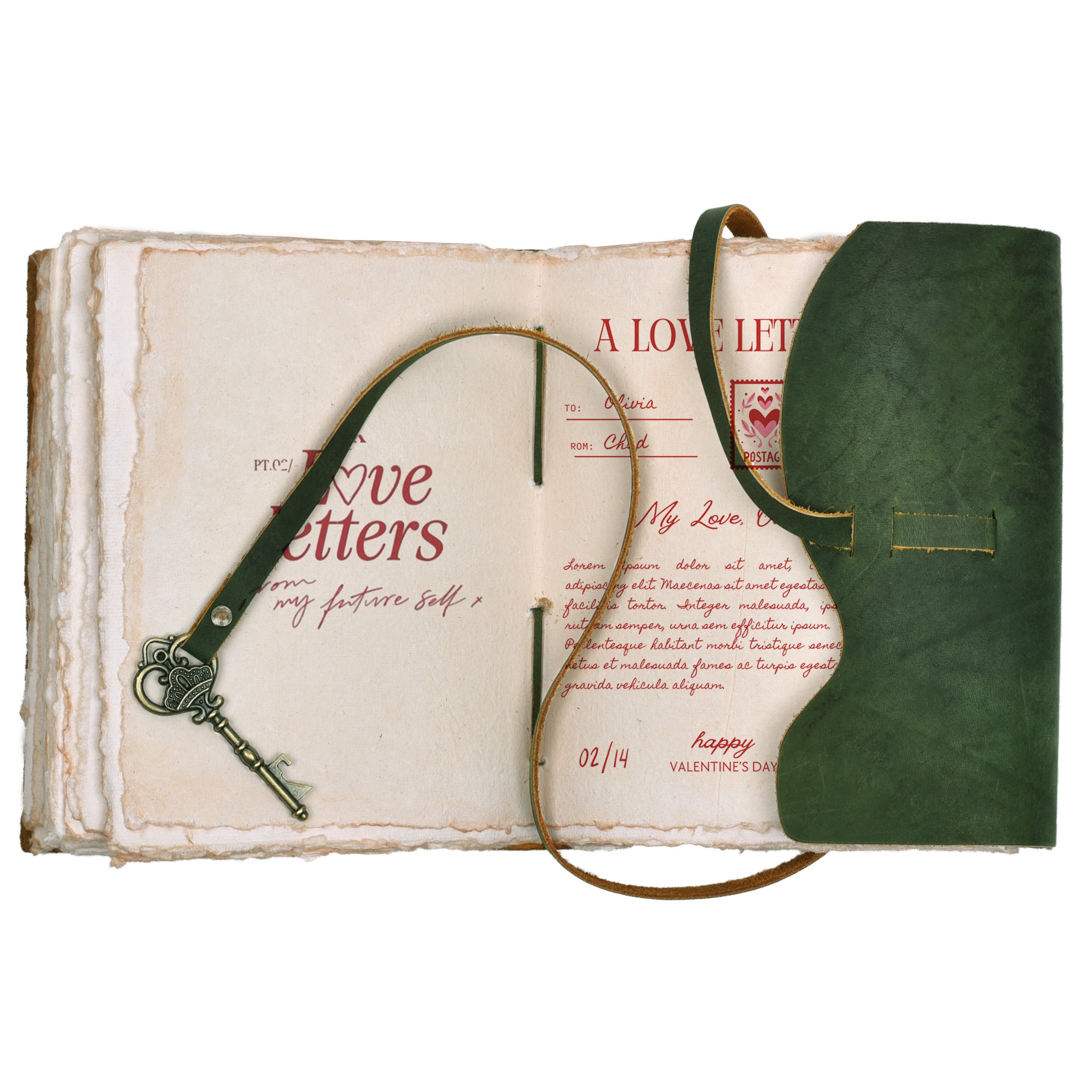 HANDCRAFTED VINTAGE LEATHER JOURNAL WITH ANTIQUE KEY - BOOK OF SHADOWS JOURNAL FOR MEN & WOMEN