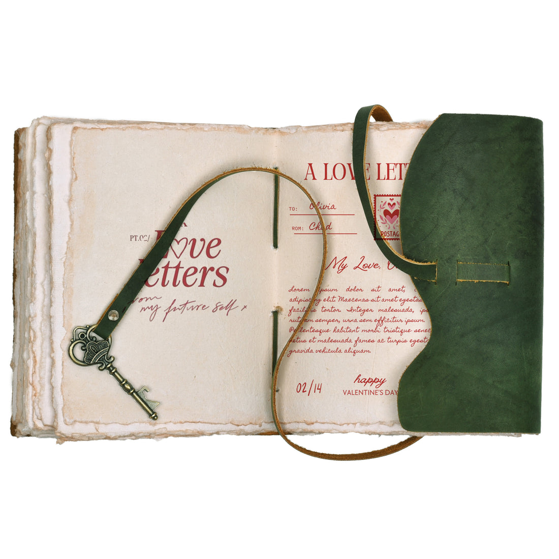 HANDCRAFTED VINTAGE LEATHER JOURNAL WITH ANTIQUE KEY - BOOK OF SHADOWS JOURNAL FOR MEN & WOMEN