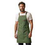 Canvas Cross-Back Work Apron for Men - Green
