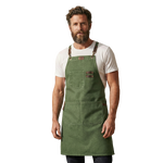 Canvas Cross-Back Work Apron for Men - Green