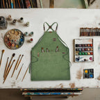 Canvas Cross-Back Work Apron for Men - Green