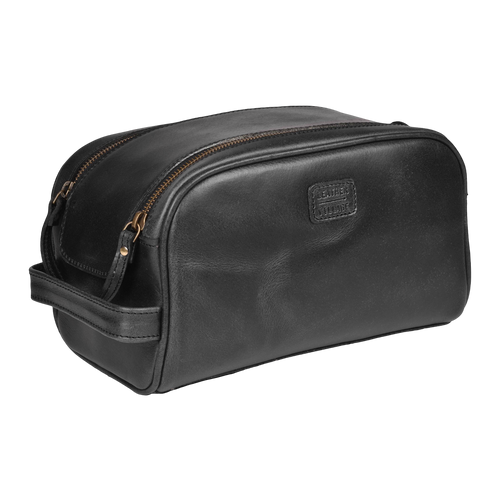Leather Village leather toiletry bag for travel organizer