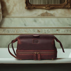 Cherry Leather Dopp Kit – Travel Toiletry Bag